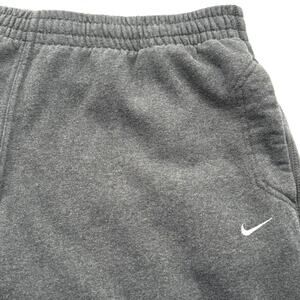 NIKE Men's XXL Gray Classic Open Hem Fleece Sweatpants Fleece Lined Logo Joggers